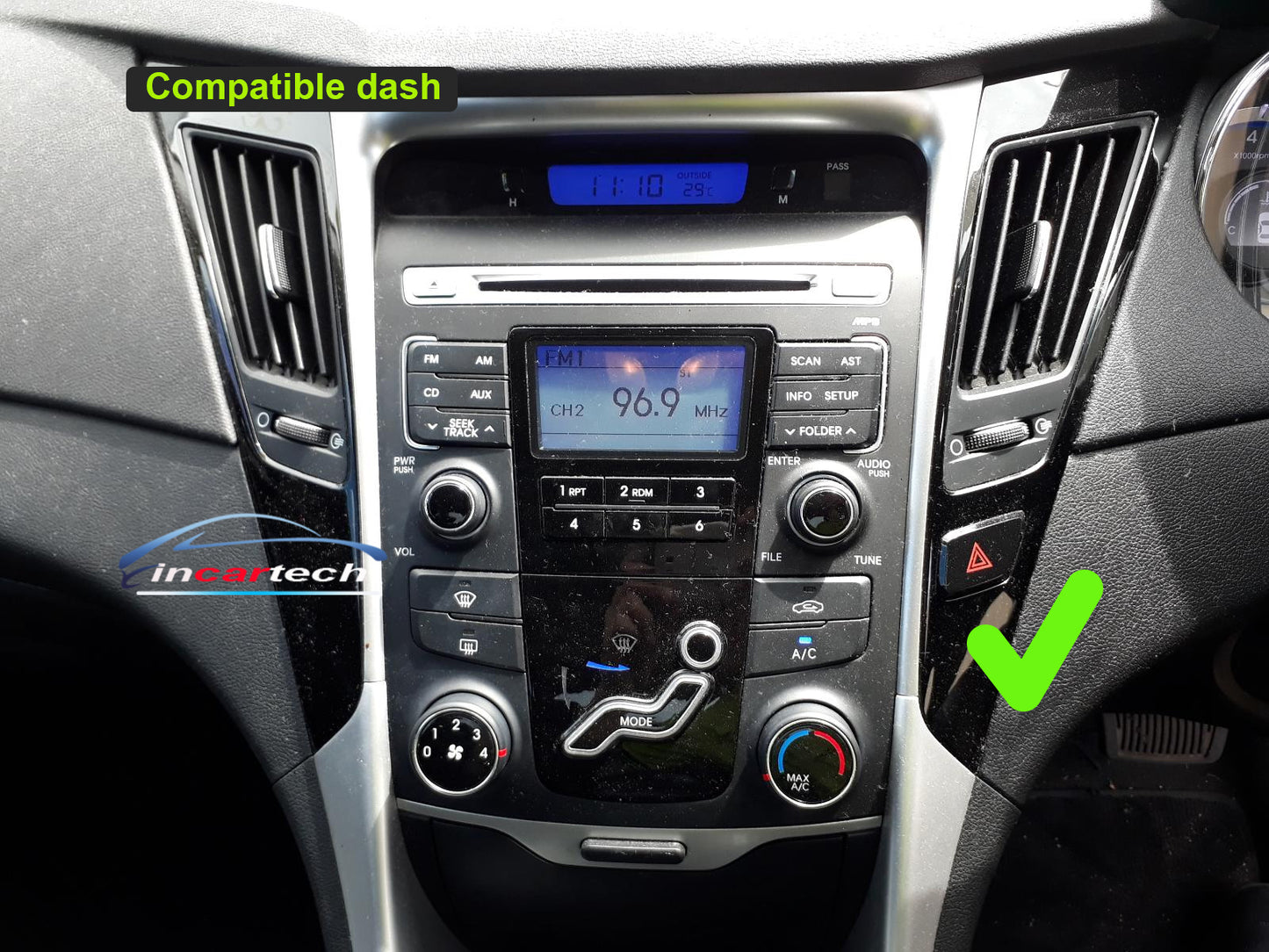 Hyundai i45 2009-2012 12.3" Stereo GPS BT wireless CarPlay Android Auto Radio