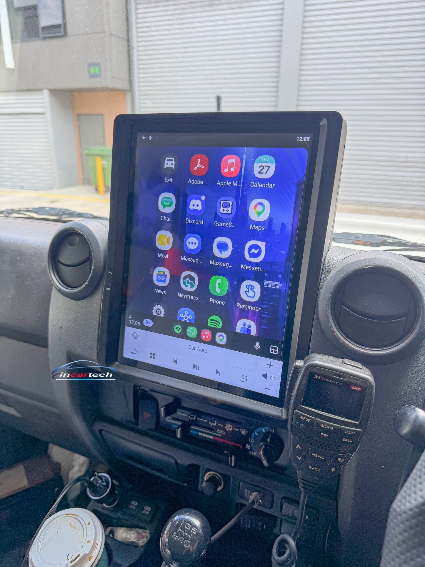 Toyota Landcruiser LC 70 76 78 79 Series 12.7" Tesla style GPS Infotainment Wireless CarPlay Android Auto