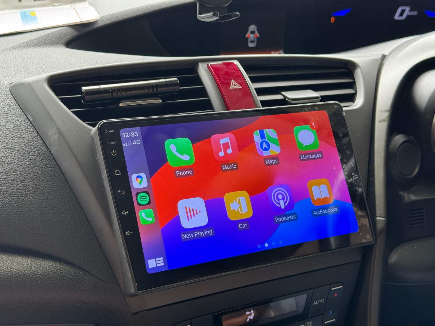Honda civic 2012-2016 Hatchback 9" GPS wireless Apple CarPlay Android Auto Satnav