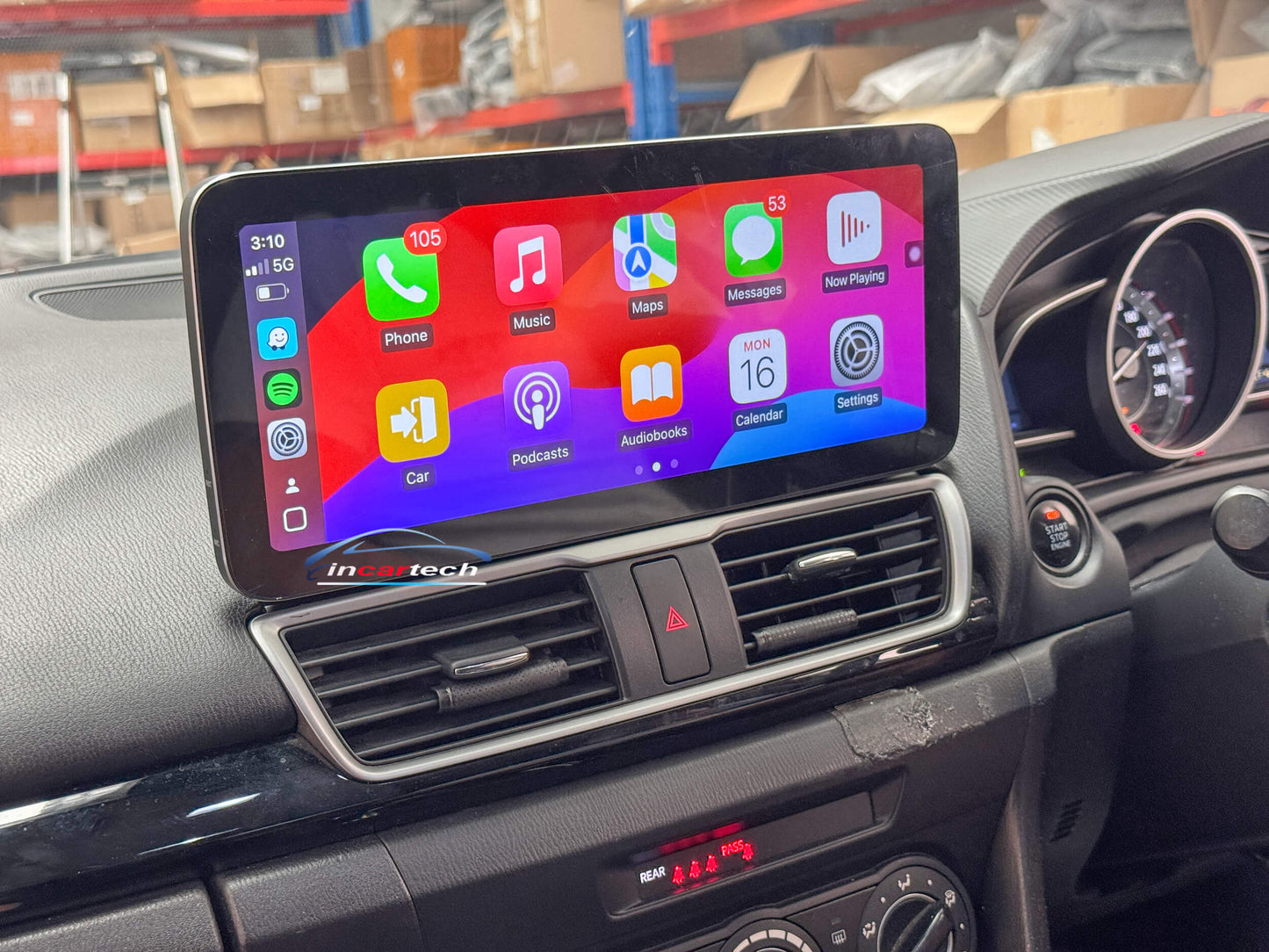 Mazda 3 2013-2018 BM 12.3" Wide Touchscreen Wireless CarPlay Android Auto Stereo