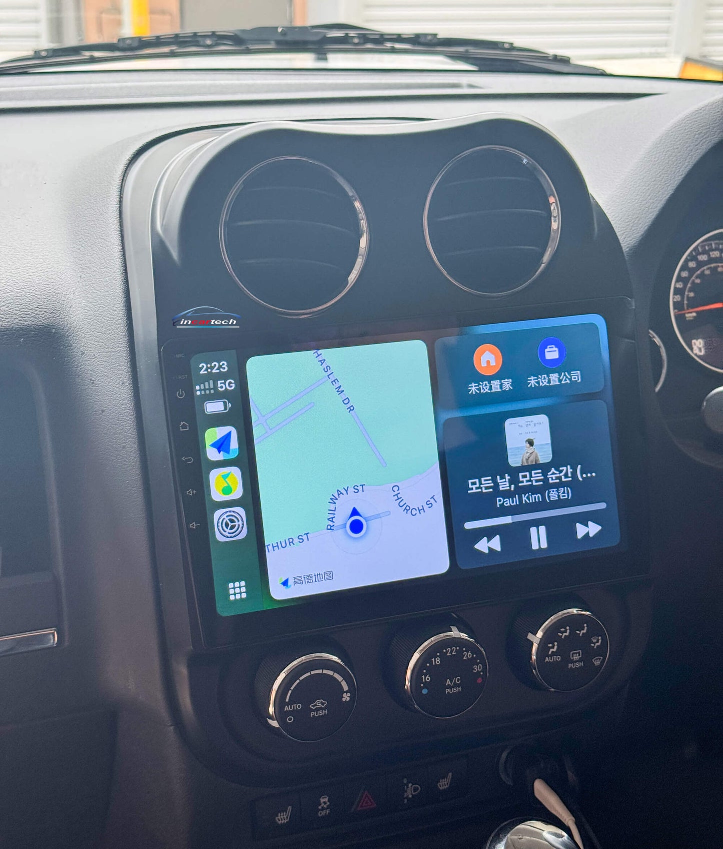 Jeep Compass 2010-2016 GPS Bluetooth Stereo Headunit wireless Apple CarPlay Android Auto