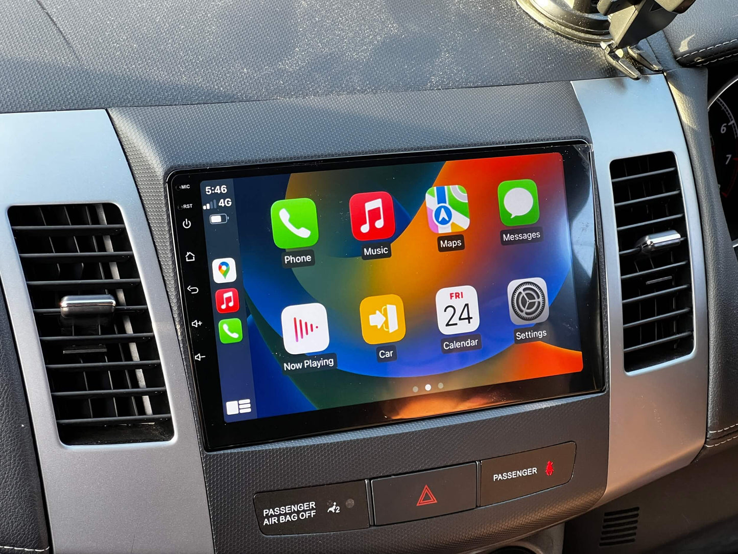 Mitsubishi Outlander 2006-2013 GPS Bluetooth Stereo Wireless Apple Carplay Android Auto