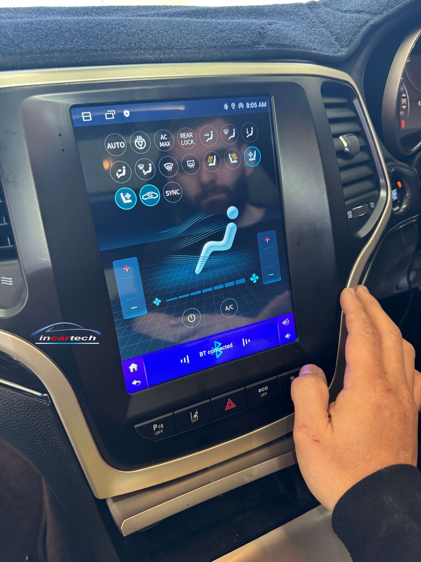 Jeep Grand Cherokee 2011-2013 10.4" Tesla Style Wireless Apple CarPlay Android Auto Radio upgrade