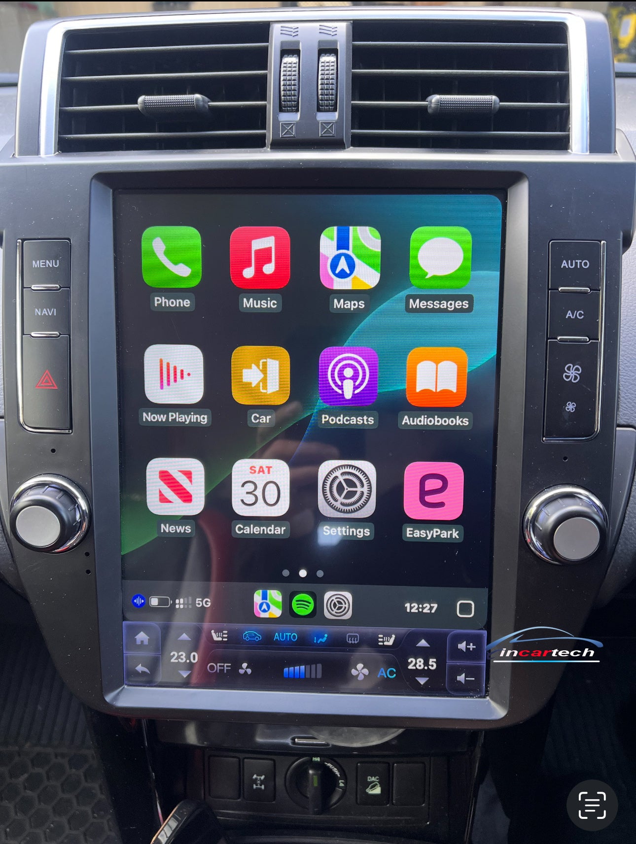 Toyota Prado 150 14-18 12.1" Vertical Screen GPS Wireless Apple CarPlay Android Auto Stereo