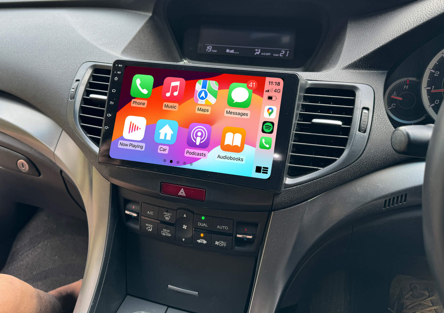 Honda Accord Euro 2008-2015 9" GPS wireless Apple CarPlay Android Auto HeadUnit screen