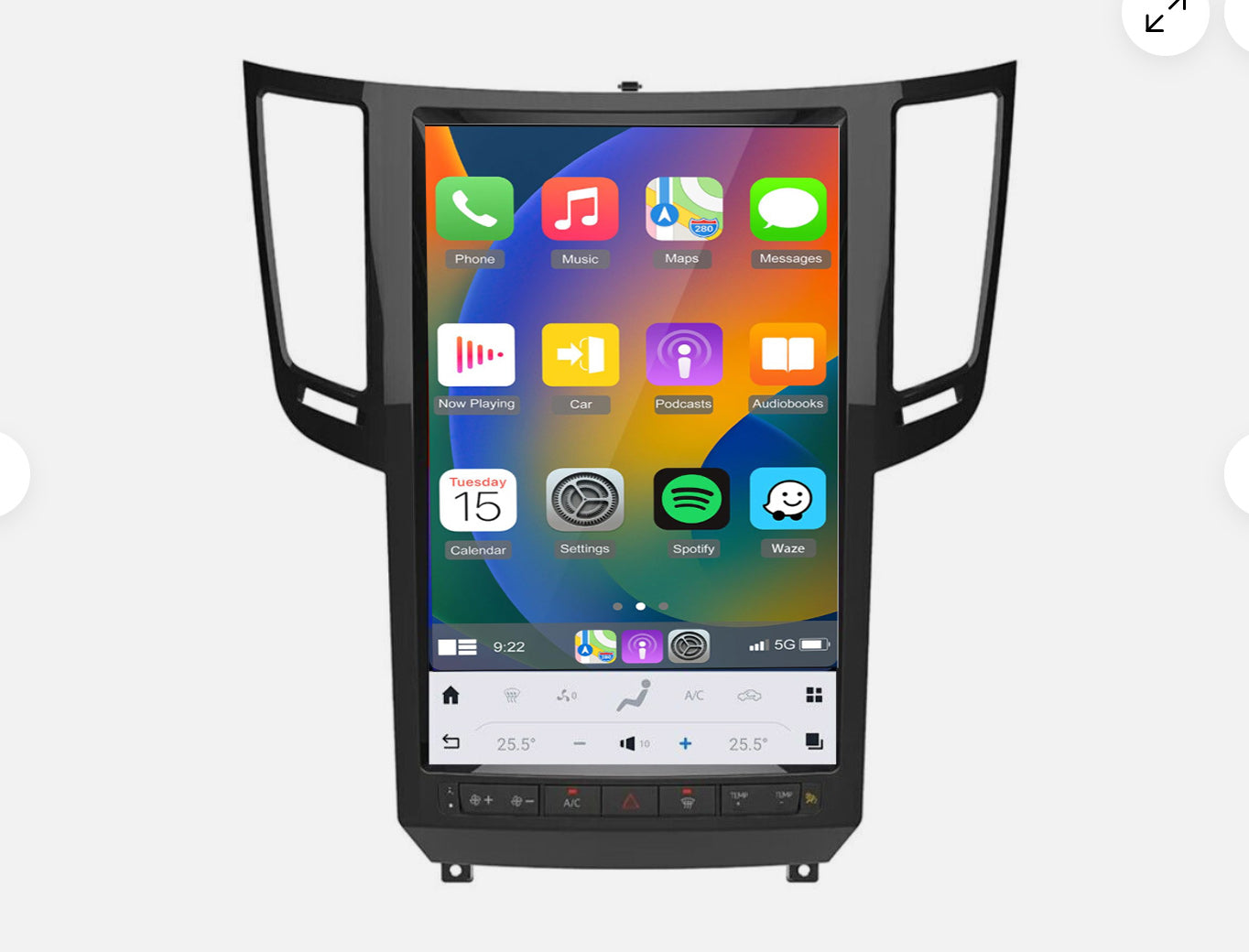 Infiniti QX70 13-19 GPS 14.4"Tesla Style touchscreen Wireless CarPlay Android Auto stereo
