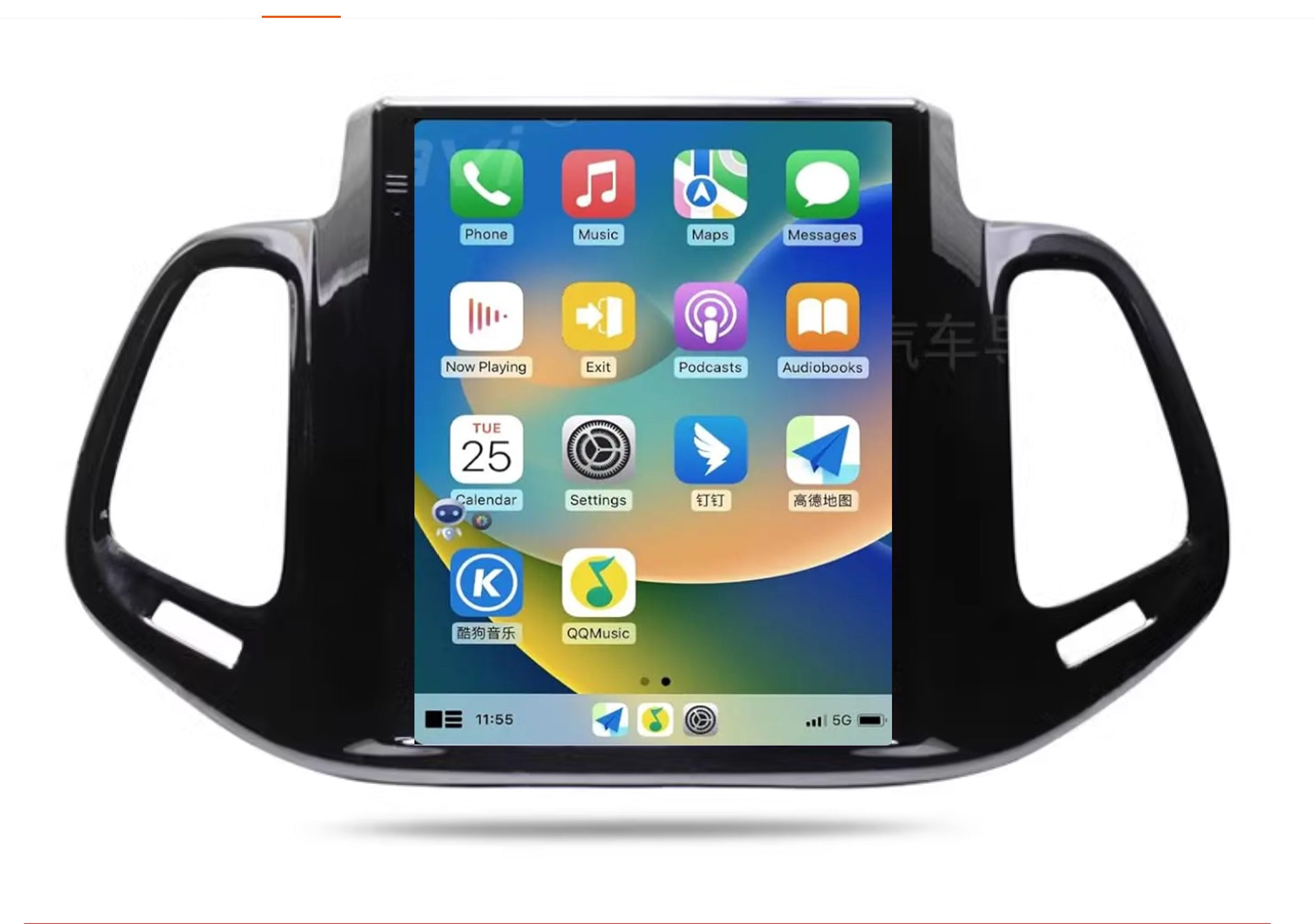 Jeep Compass 2016-2019 10.4" Tesla Style Wireless Apple CarPlay Android Auto Radio upgrade