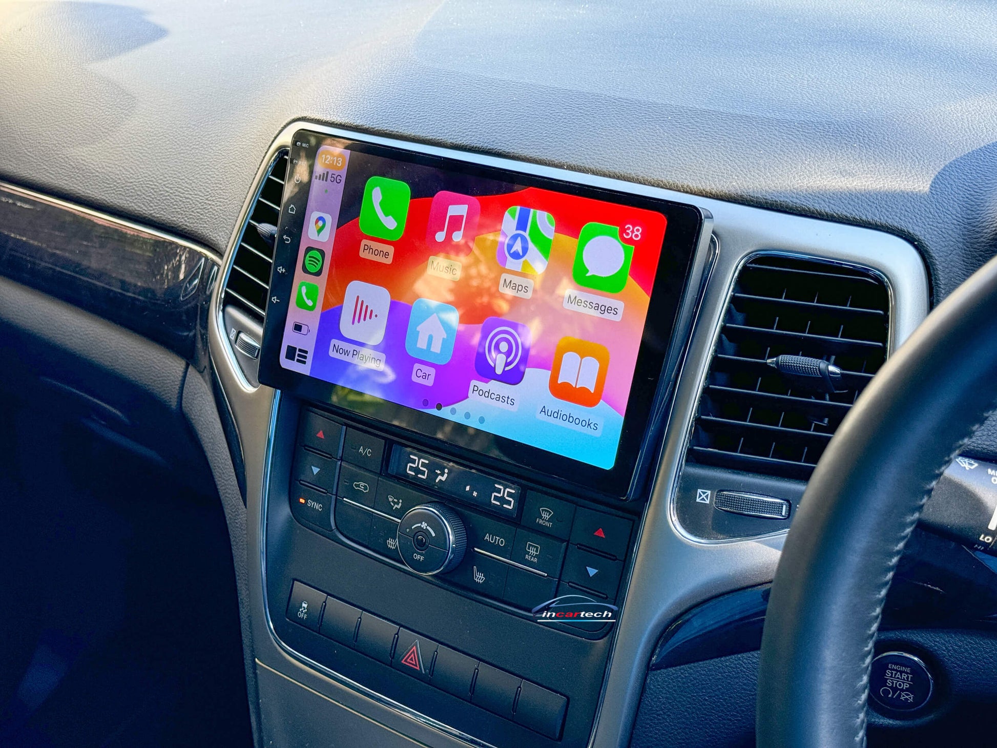 Jeep Grand Cherokee 2011-2013 Wireless Apple CarPlay Android Auto Bluetooth Radio upgrade