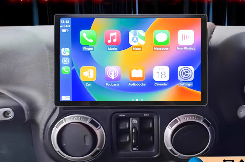 Jeep Wrangler 2007-2018 Wireless Apple CarPlay Android Auto Bluetooth Radio upgrade