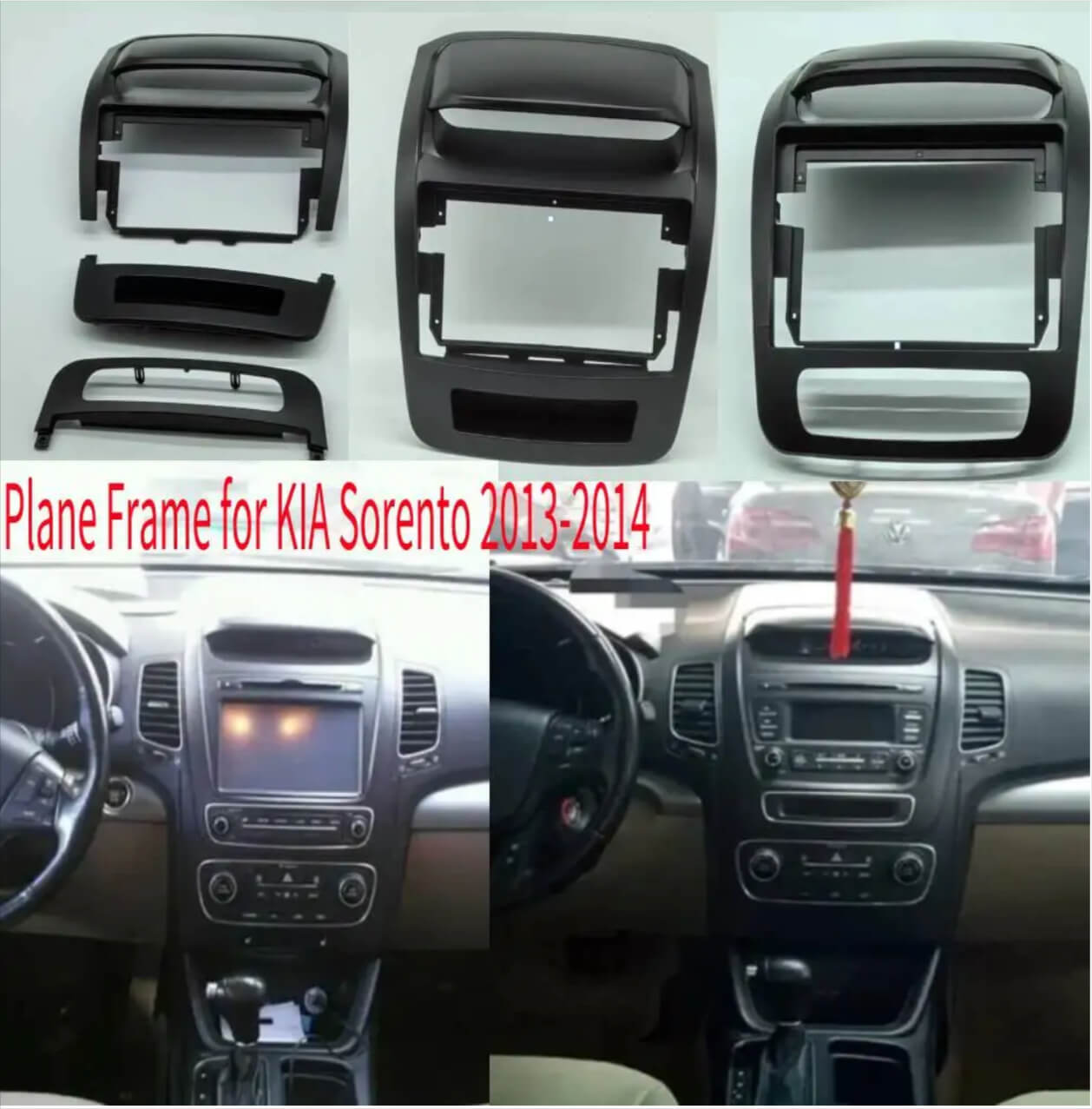 Kia Sorento 2013-2014 stereo facia 9 inch android  Double din 2 din fascia frame surround