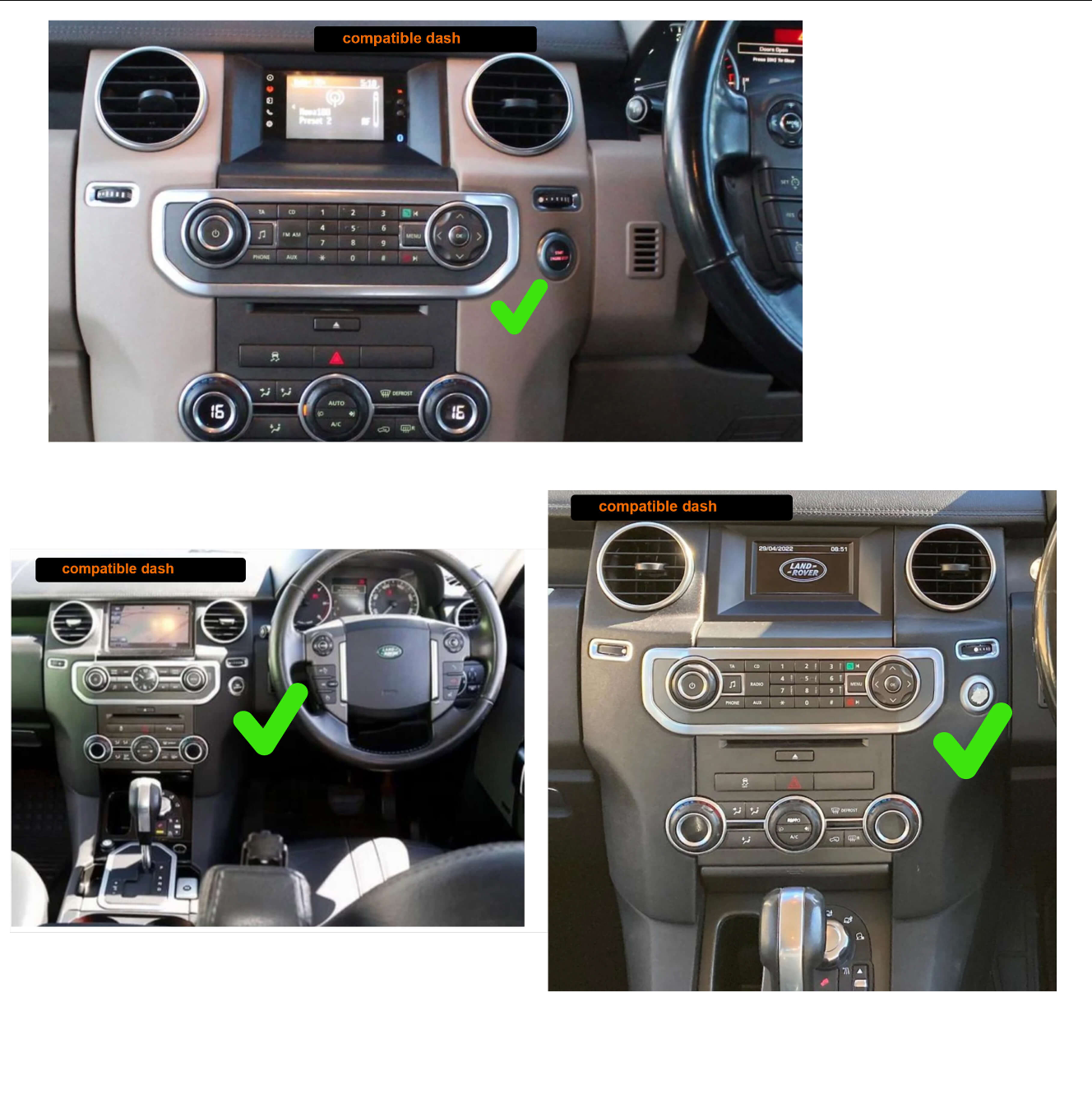 Land Rover Discovery 4 2009-2017 12.3 inch touchscreen upgrade stereo wireless CarPlay wireless Android Auto