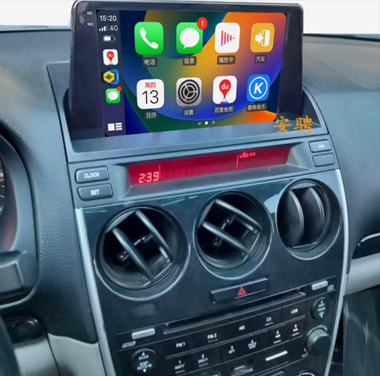 Mazda 6 2002-2008 GG GY Radio GPS wireless CarPlay Android Auto Top mount Head Unit stereo
