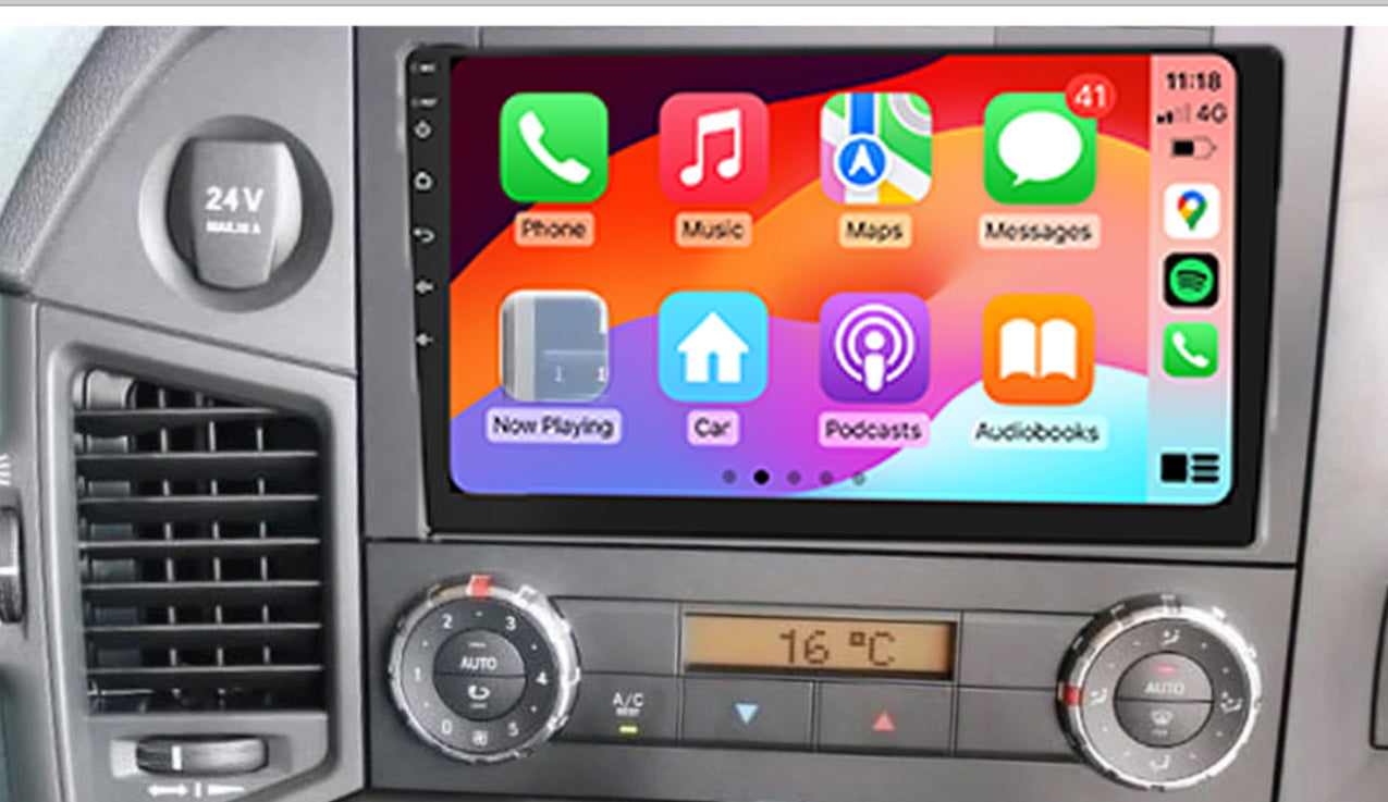 Mercedes Benz Actros 10" touchscreen Wireless CarPlay Android Auto stereo