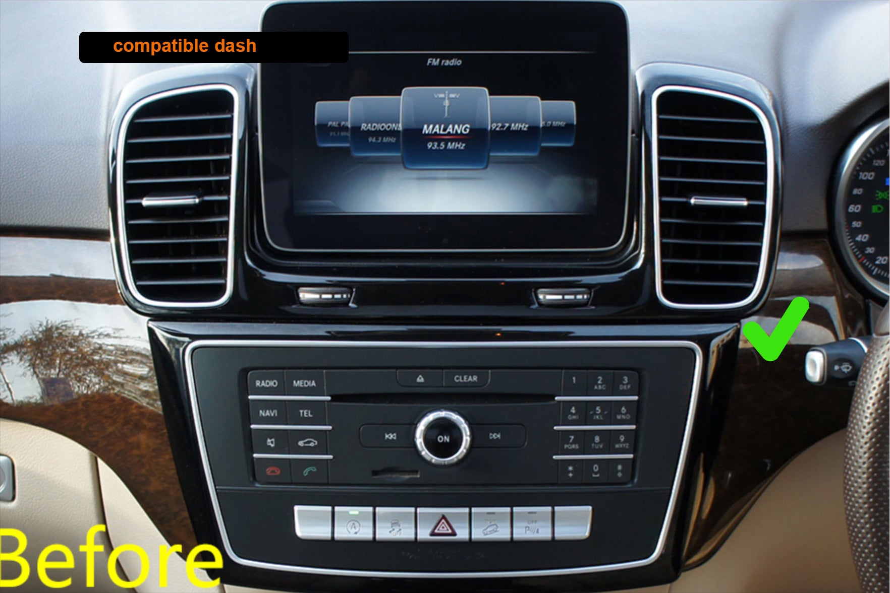 Mercedes Benz GLS-Class 2013-2019 (X166) 12.3" Touchscreen Upgrade Stereo Wireless CarPlay Android Auto