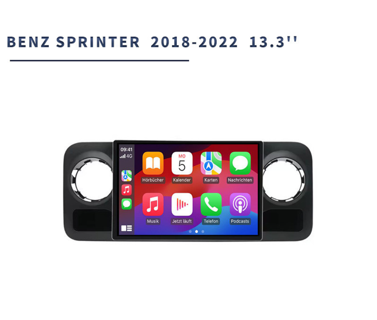 Mercedes Sprinter 2018-2024 13.3" GPS Wireless Apple CarPlay Android Auto Stereo