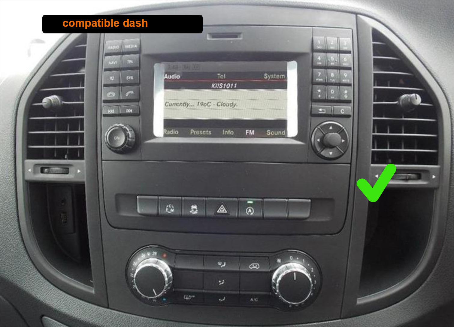 Mercedes Vito 15-23 W447 12.3“ Infotainment GPS  Wireless Apple CarPlay Android Auto Stereo