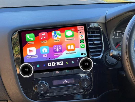 Mitsubishi Outlander 2013-2020 GPS Bluetooth Stereo Wireless Apple CarPlay Android Auto Headunit, double knob control