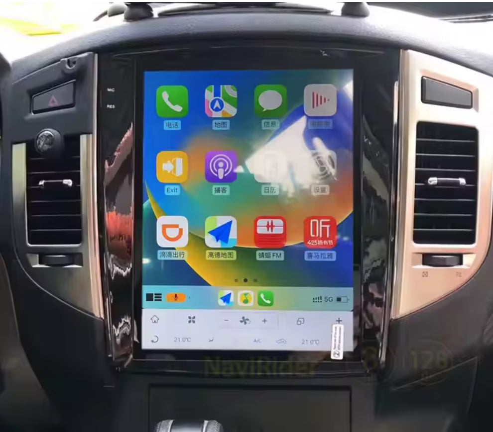 Mitsubishi Pajero 2006-2019 12.1" Tesla Style GPS Bluetooth Stereo Wireless Apple CarPlay Android Auto Headunit