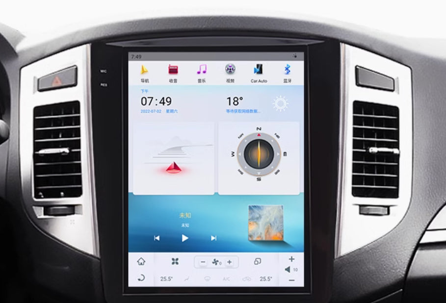 Mitsubishi Pajero 2006-2019 12.1" Tesla Style GPS Bluetooth Stereo Wireless Apple CarPlay Android Auto Headunit