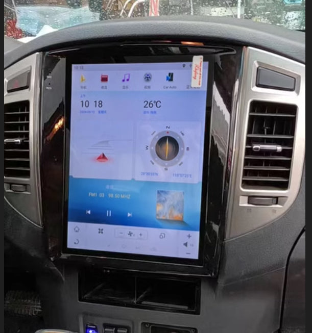 Mitsubishi Pajero 2006-2019 12.1" Tesla Style GPS Bluetooth Stereo Wireless Apple CarPlay Android Auto Headunit