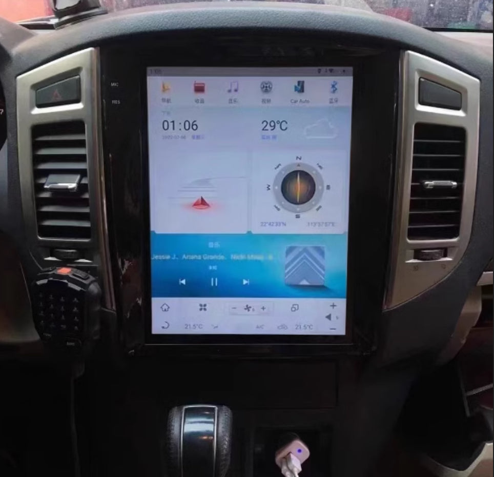 Mitsubishi Pajero 2006-2019 12.1" Tesla Style GPS Bluetooth Stereo Wireless Apple CarPlay Android Auto Headunit