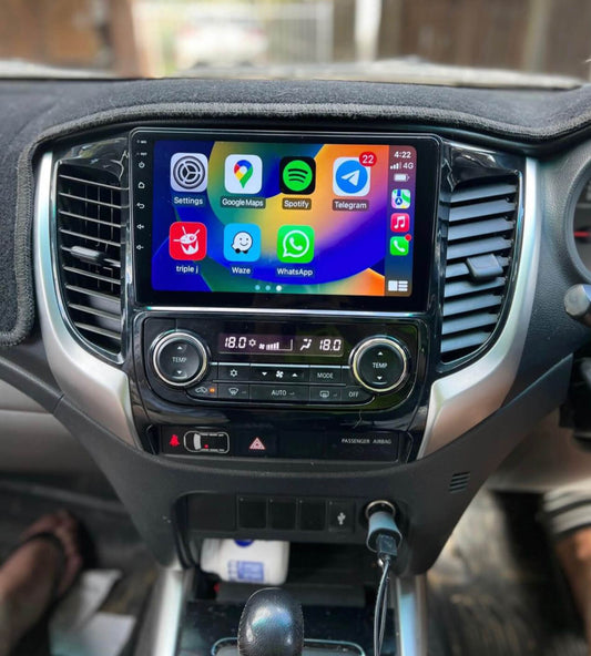 Mitsubishi Triton 2014-2025 9" GPS Stereo Wireless Apple CarPlay Android Auto Auto Aircon