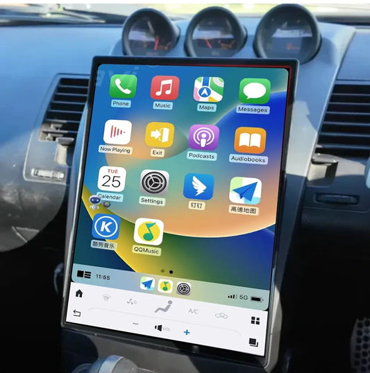Nissan 350z 03-09 (Z33) 14.5" Tesla Style GPS Infotainment Wireless Carplay Android auto Stereo Support BOSE