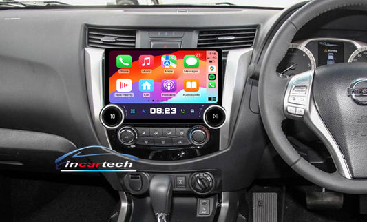 Nissan Navara NP300 D30 2014-2019 GPS Wireless Apple CarPlay Android Auto Support 360, double knob control
