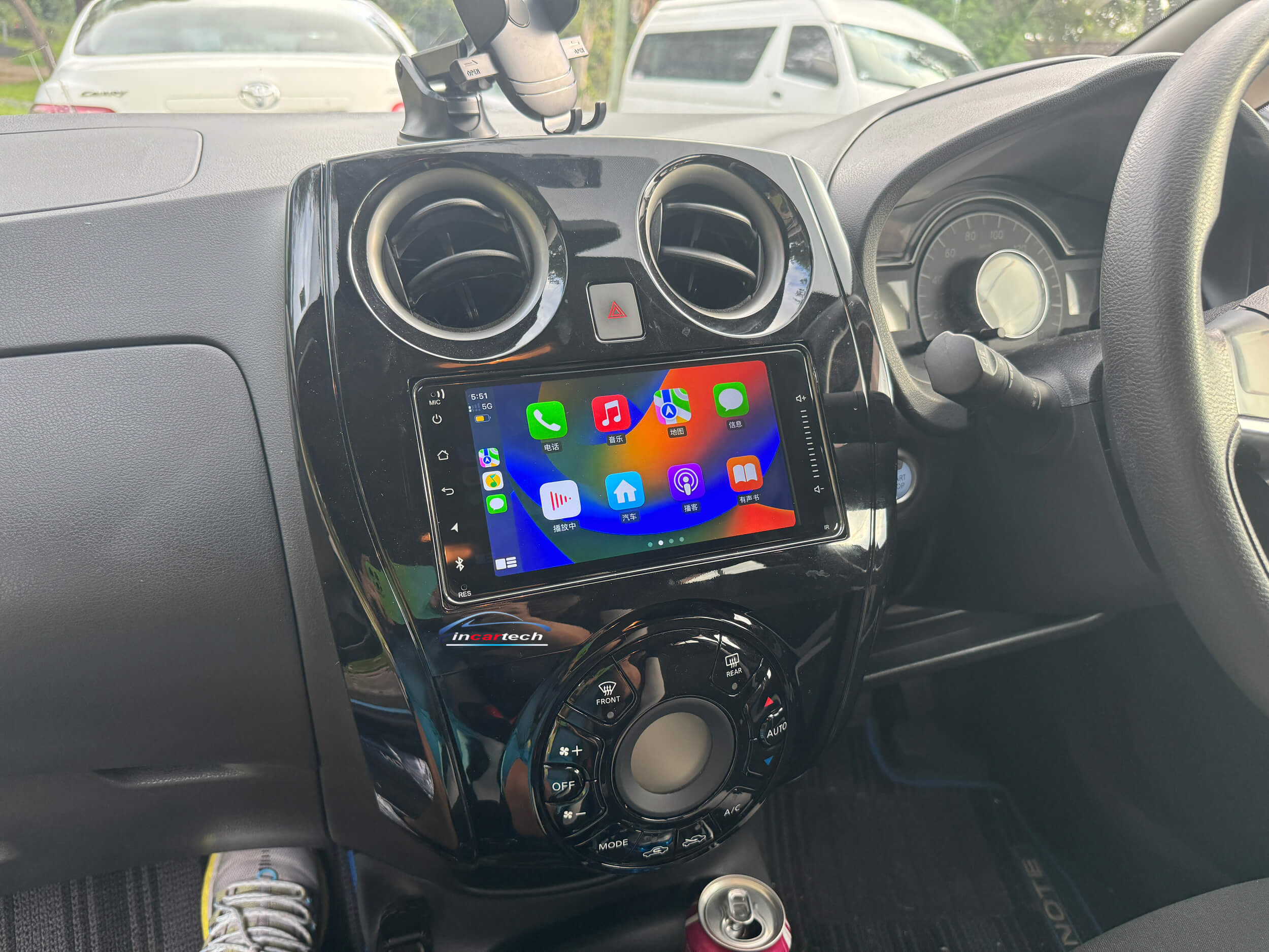 Nissan Note 7 inch GPS Bluetooth Wireless Apple CarPlay Android Auto S ...