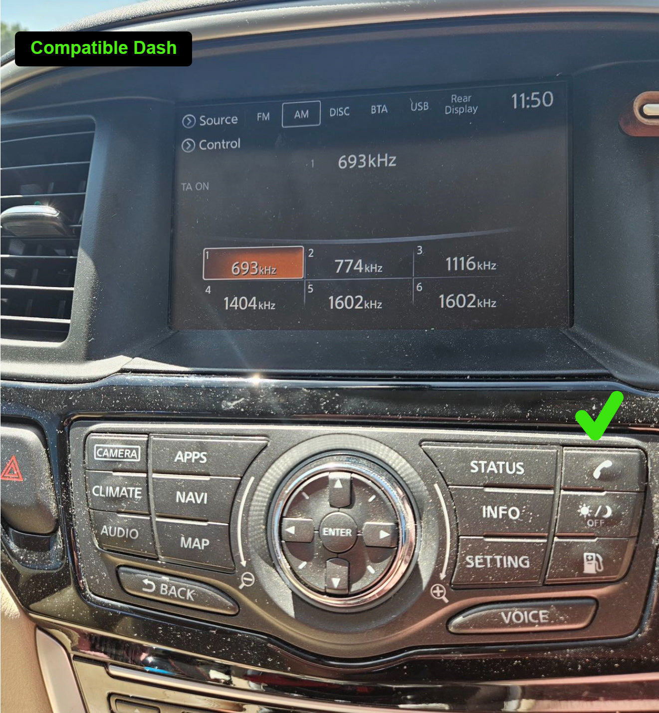 Nissan Pathfinder 2013-2019 GPS Bluetooth Wireless Apple CarPlay Android Auto Stereo Support JBL