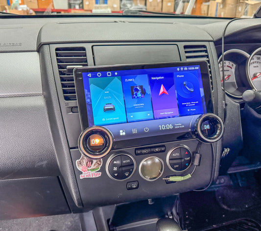 Nissan Tilda 2006-2011 10.1" GPS Bluetooth Wireless Apple CarPlay Android Auto Stereo Headunit double Knob control