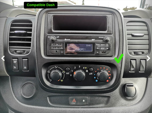 Opel Vivaro B 2014 – 2018 stereo facia 9 inch android  Double din 2 din fascia frame surround, Mitsubishi express stereo facia 9 inch android  Double din 2 din fascia frame surround