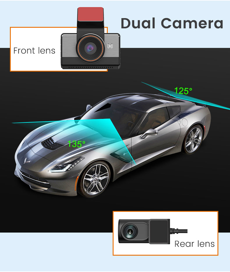 Proline Dash Cam P83 – 2K Front & 1080P Rear Dual Camera with Remote Live View
