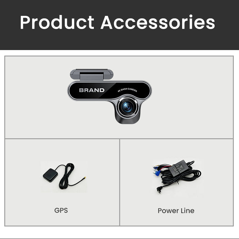 Proline H002 Dash Cam – 3.0” 4K Dual Dash Camera with WiFi, GPS & Parking Monitor