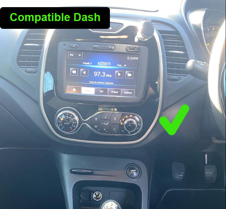 Renault Captur 2011-2019 stereo facia 9 inch android  Double din 2 din fascia frame surround harness, Renault Captur Kaptur Apple CarPlay / Android Auto 9" Stereo Upgrade 2011-2019