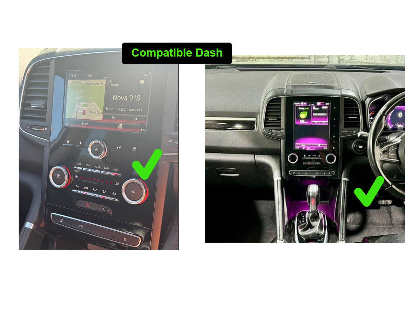 Renault Koleos 2016+ Apple CarPlay / Android Auto 10.4" Stereo Upgrade