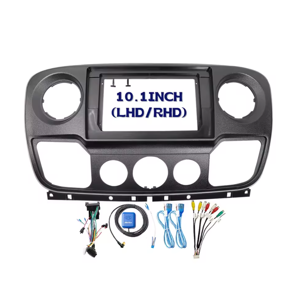 Renault Master 2011-2019 X62 stereo facia 10 inch android fascia frame surround harness canbus