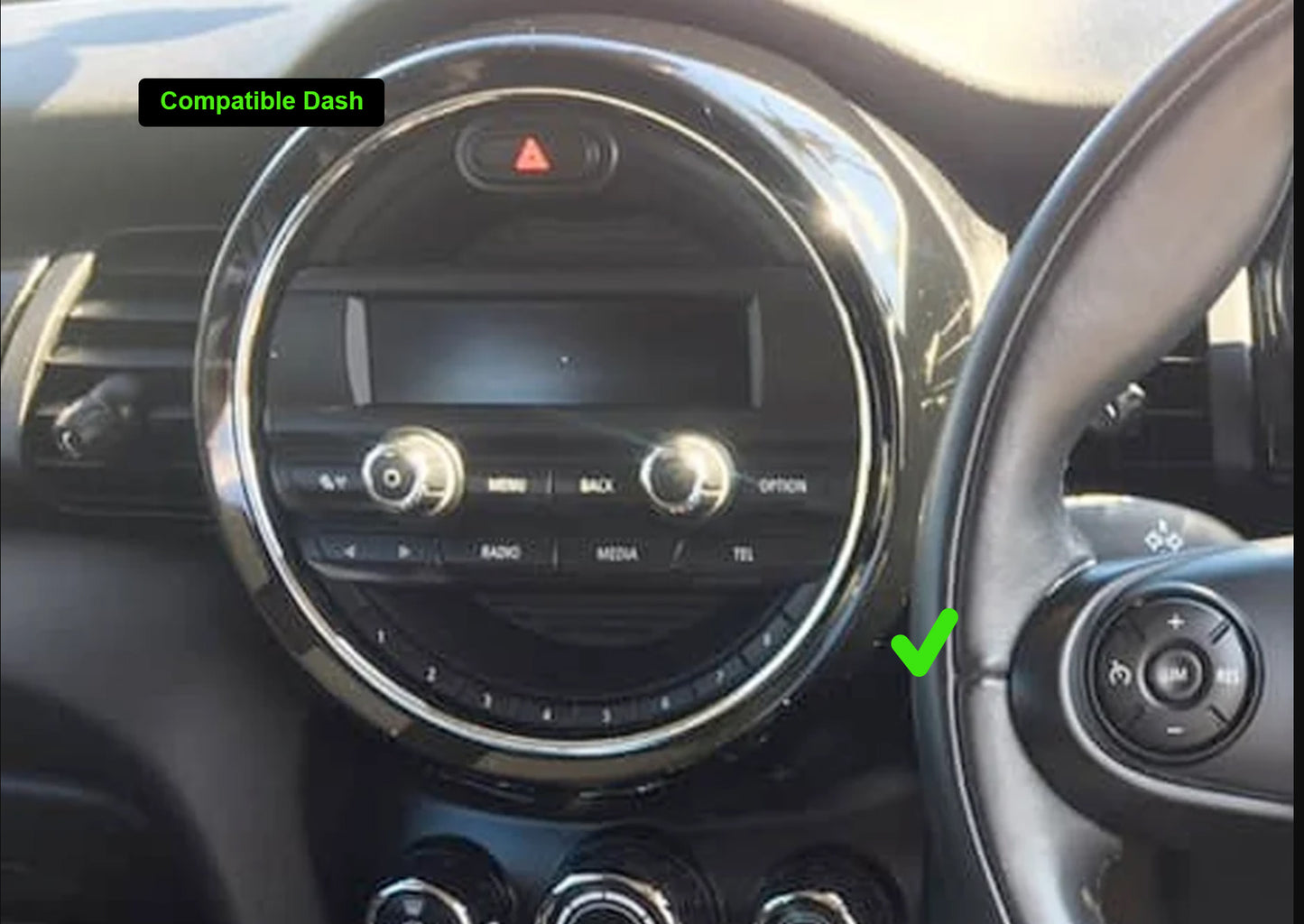 Mini Cooper 2011-2021 F55, F56 OLED 14" Bluetooth Wireless Apple CarPlay Android Auto Stereo