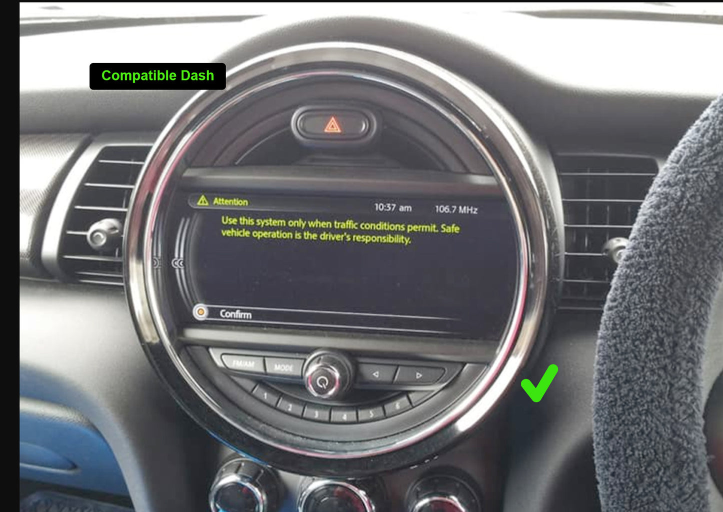 Mini Cooper 2011-2021 F55, F56 OLED 14" Bluetooth Wireless Apple CarPlay Android Auto Stereo