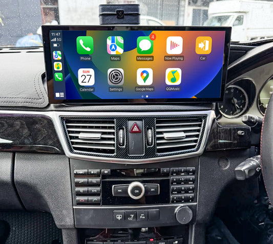 Mercedes Benz E Class 10-16 12.3" touchscreen upgrade Car stereo wireless Carplay Android auto