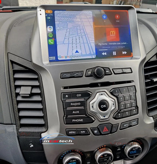 Ford Ranger 2011-2016 Wireless Apple Carplay Android Auto GPS Nav upgrade stereo 9 inch Bluetooth