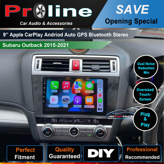 Subaru Outback 2015-2020 9“ GPS Bluetooth Wireless Apple CarPlay Android Auto Stereo