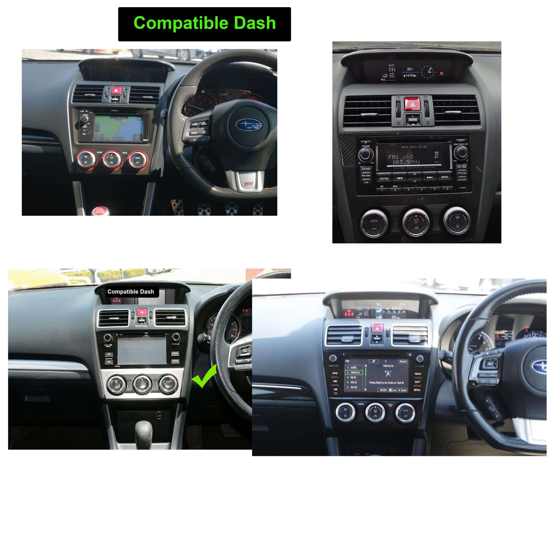 Subaru WRX 2012-2021 Wireless Apple Carplay Android Auto Radio upgrade stereo 