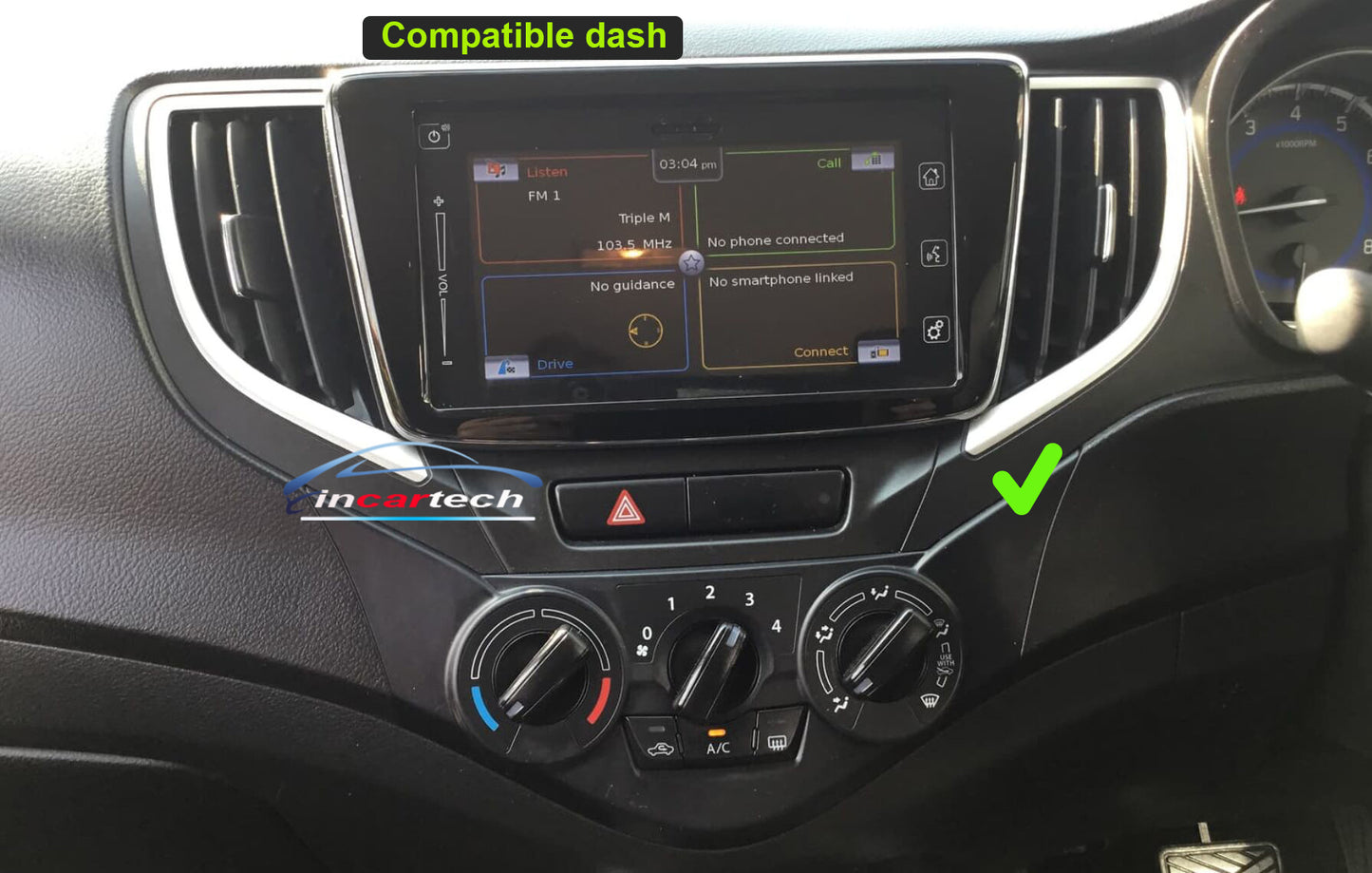 Suzuki Baleno 2016-2020 Wireless Apple CarPlay Android Auto Stereo Radio upgrade