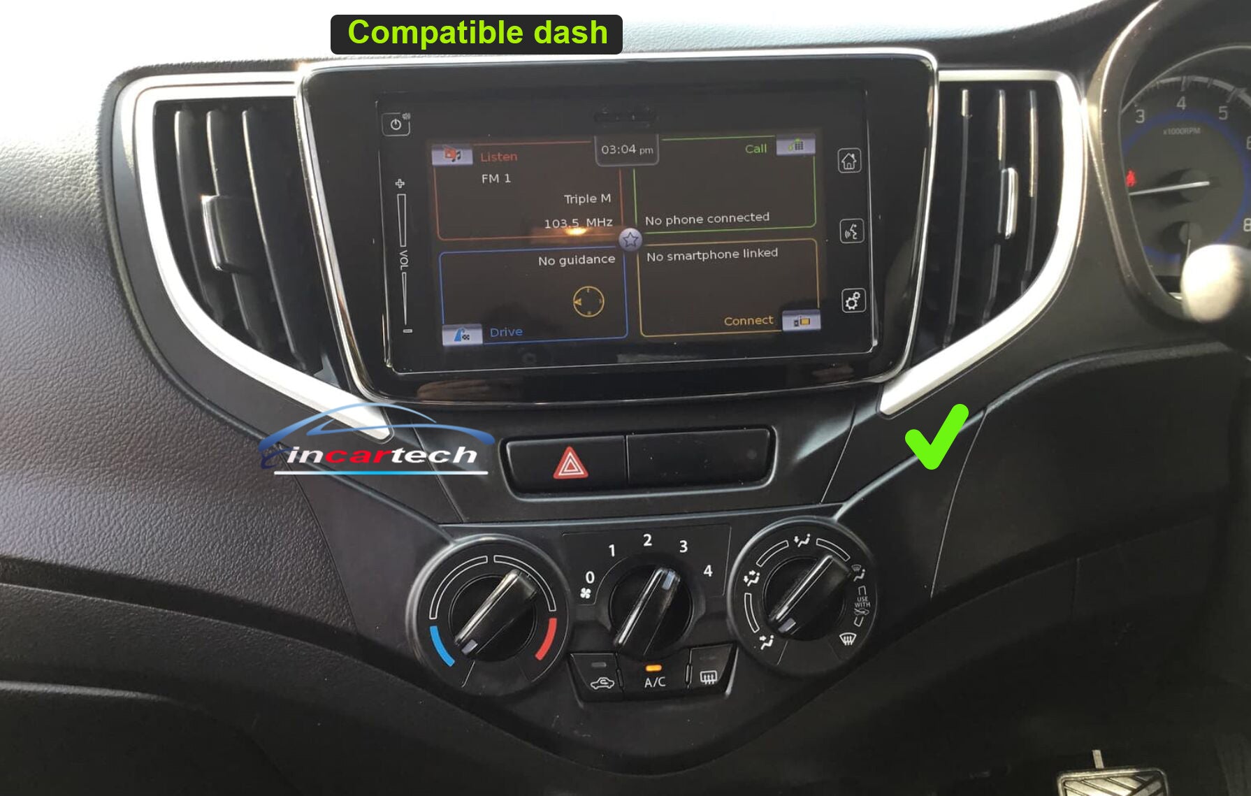 Suzuki Baleno 2016-2020 Wireless Apple CarPlay Android Auto Stereo Radio upgrade