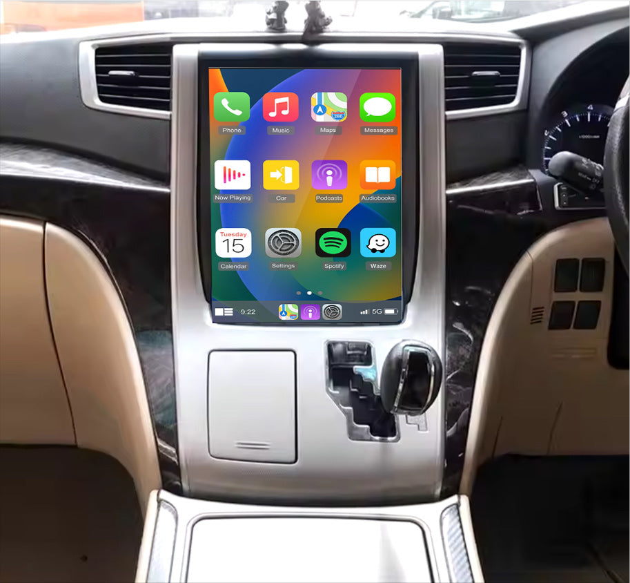 Toyota Alphard 2008-2014 20 Series 12.1" GPS Wireless Apple CarPlay Android Auto Stereo Radio Tesla Style