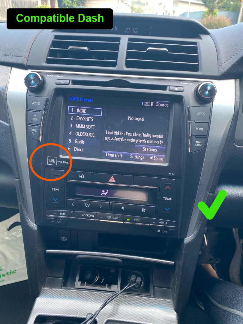 Toyota Aurion 2015-2018 10" GPS Wireless Apple CarPlay Android Auto Stereo Radio JBL