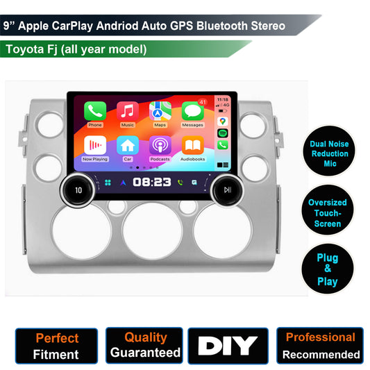 Toyota FJ Cruiser 2007-2015 GPS Bluetooth USB Wireless Apple CarPlay Stereo GPS Android