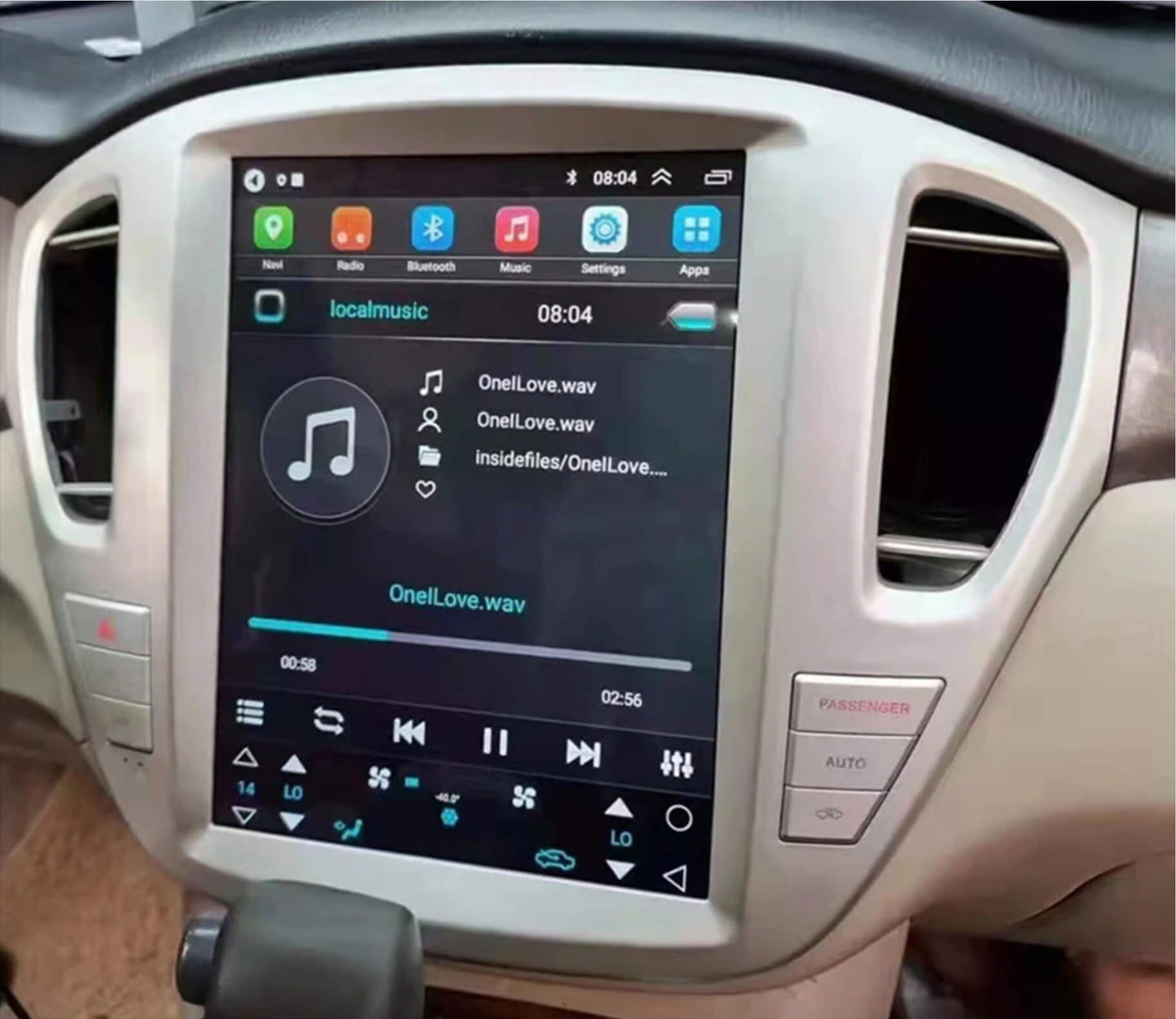 Toyota Kluger 2003-2008 9.7" verical screen GPS Wireless Apple Carplay Android Auto Stereo Radio