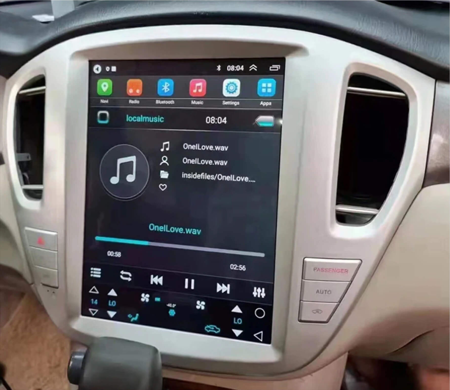 Toyota Kluger 2003-2008 9.7" verical screen GPS Wireless Apple Carplay Android Auto Stereo Radio